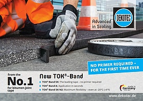 New TOK<sup>®</sup>-bitumen joint tapes